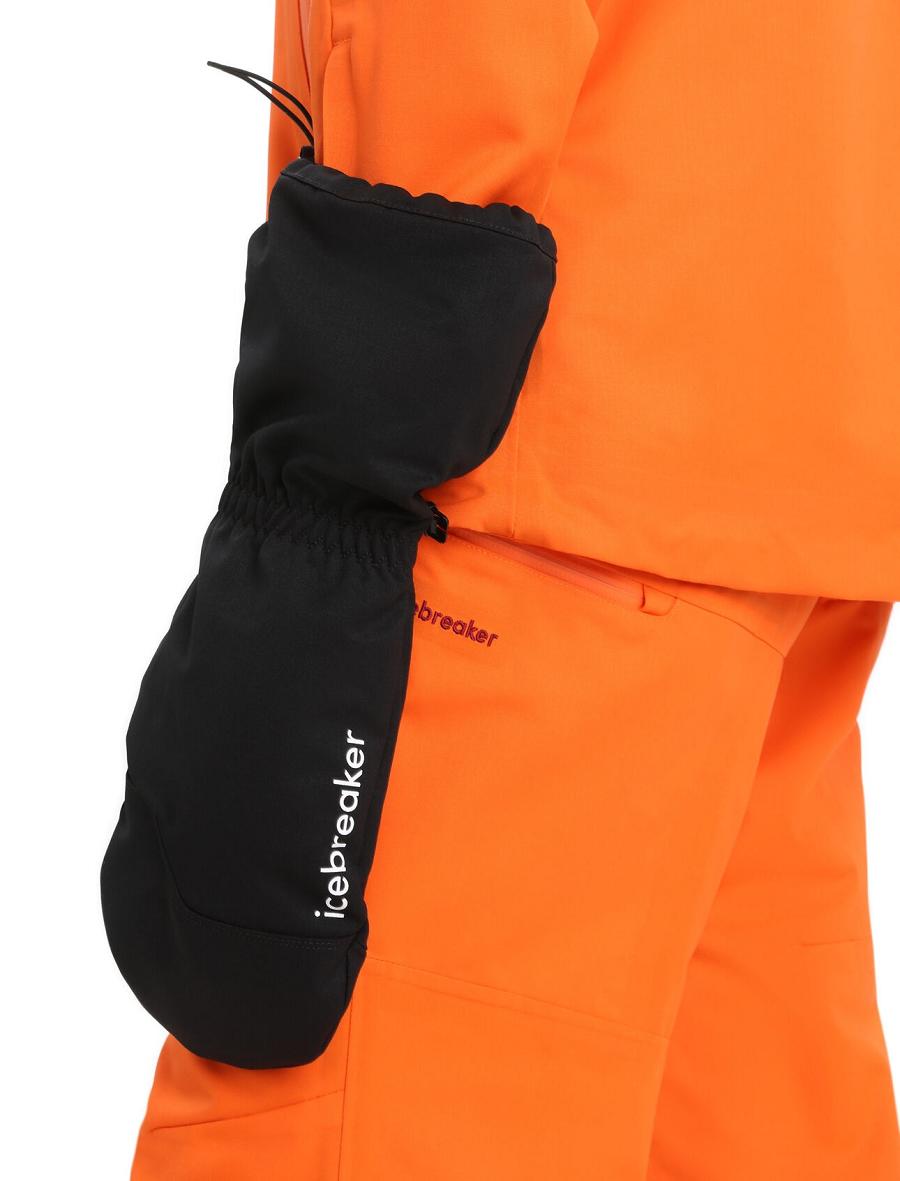 Black / Enamel Women's Icebreaker Unisex MerinoLoft™ Mittens Gloves | USA 1493TCEV